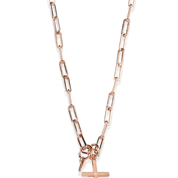 NWT ✝️ BEAUTIFUL ROSE GOLD CROSS WITH KEY CHARM SAINT NECKLACE ALL AGES - Picture 3 of 12